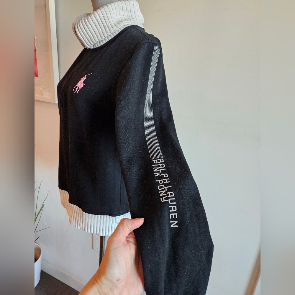 RL BLACK LABEL - Pink Polo Sweatshirt Black - Picture 5 of 11